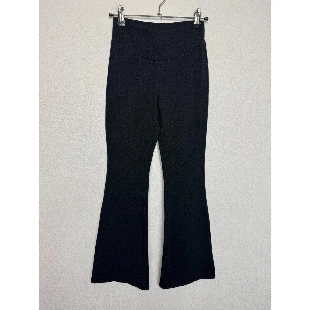 Old Navy Girls Large Flared Leggings Charcoal PowerChill Crossover